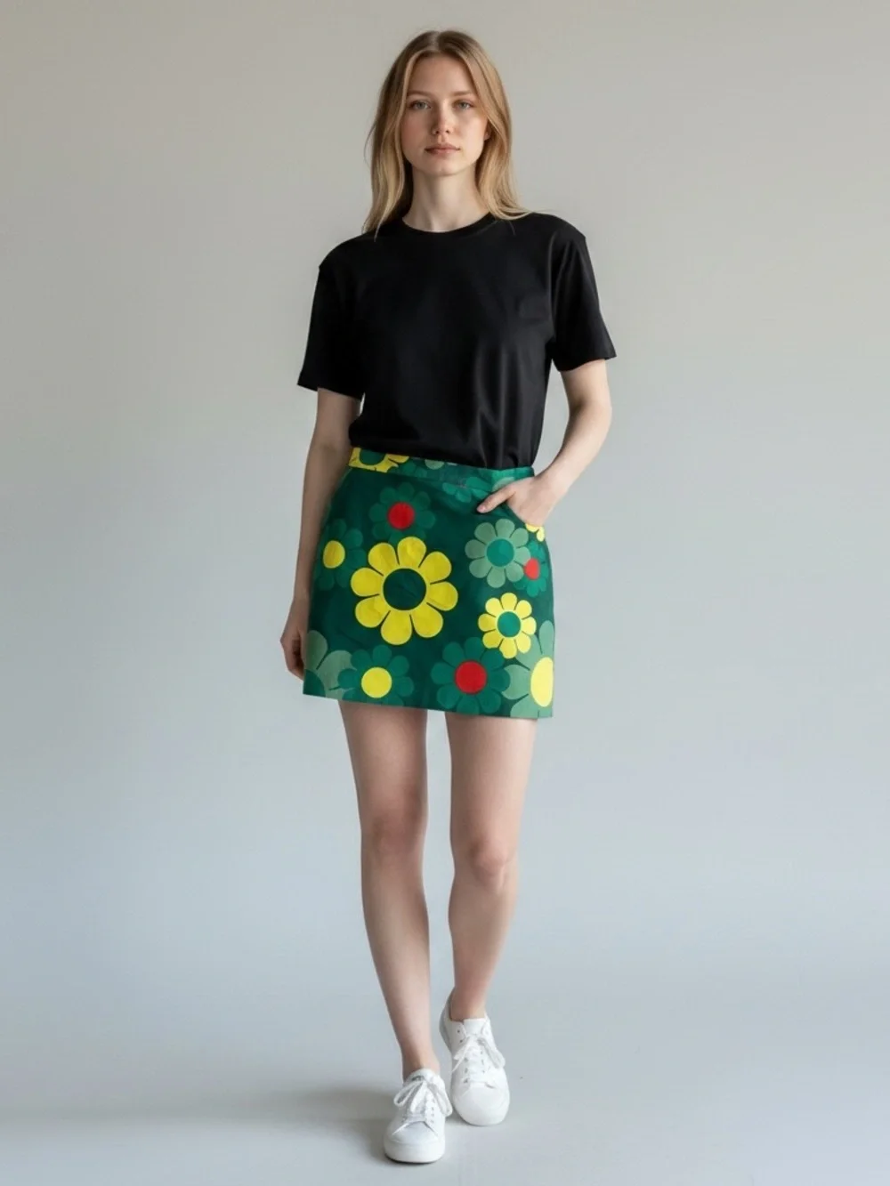 Loudmouth Floral Mini Skirt Size 8 Excellent Condition